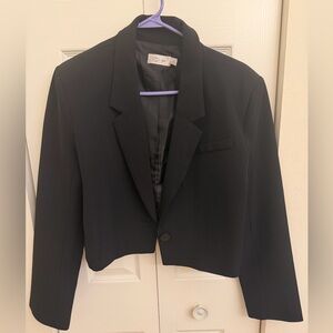 RD Style Black Cropped Women's Blazer Jacket